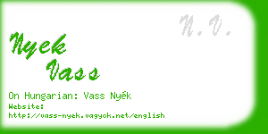 nyek vass business card