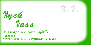 nyek vass business card